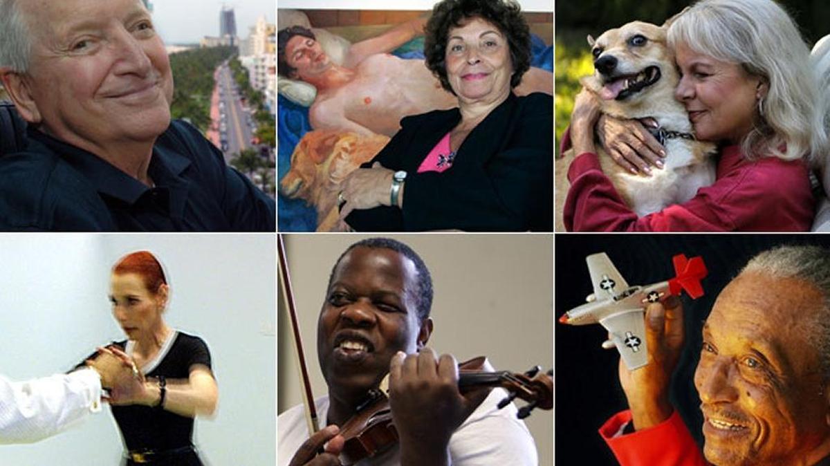 Clockwise from left: Architect Michael Graves, World Erotic Art Museum owner Naomi Wilzig, news anchor Kelley Mitchell, Tuskegee Airman and teacher Eldridge Williams, violinist and Haiti earthquake survivor Antoine Romel Joseph, and dancer Barbara Craddock were among the notable South Florida residents who died in 2015.