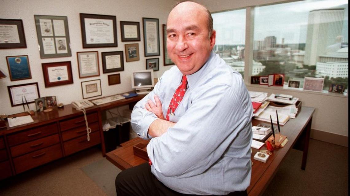 Chancellor Charles Reed in his DOE building office, overlooking the Florida Capitol, in this 1995 file photo.