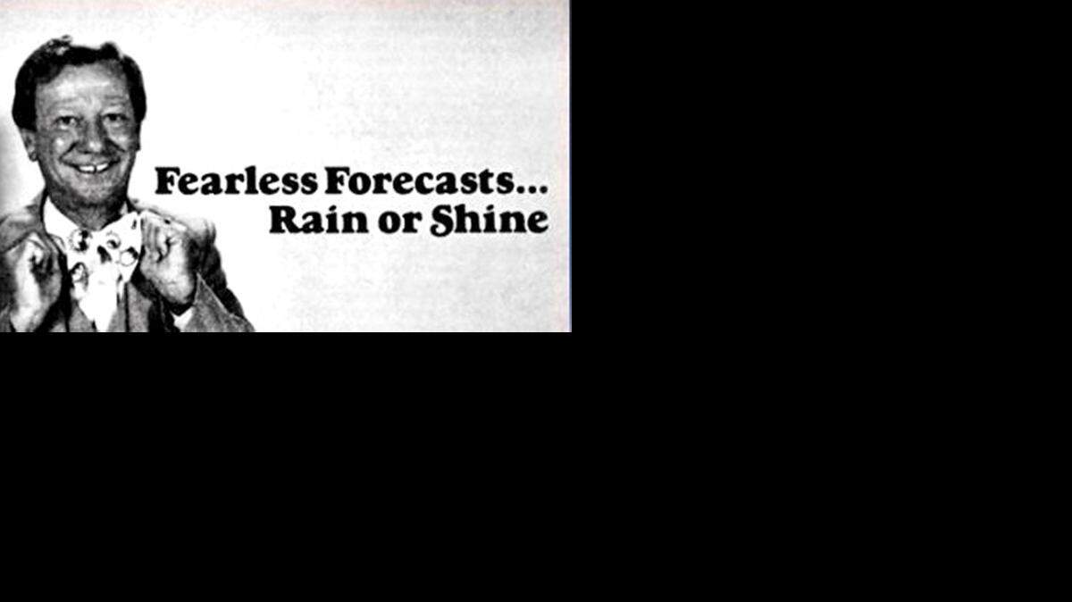 
FEARLESS FORECASTS: WPLG-10 meteorologist Walter Cronise served as the station’s weatherman for nearly a quarter century. ‘Fearless forecasts’ was his ad copy.
