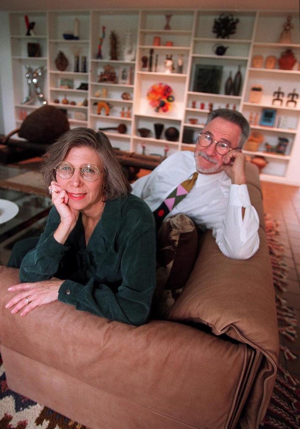 Estelle Berg and her husband Paul at their home in 1994.