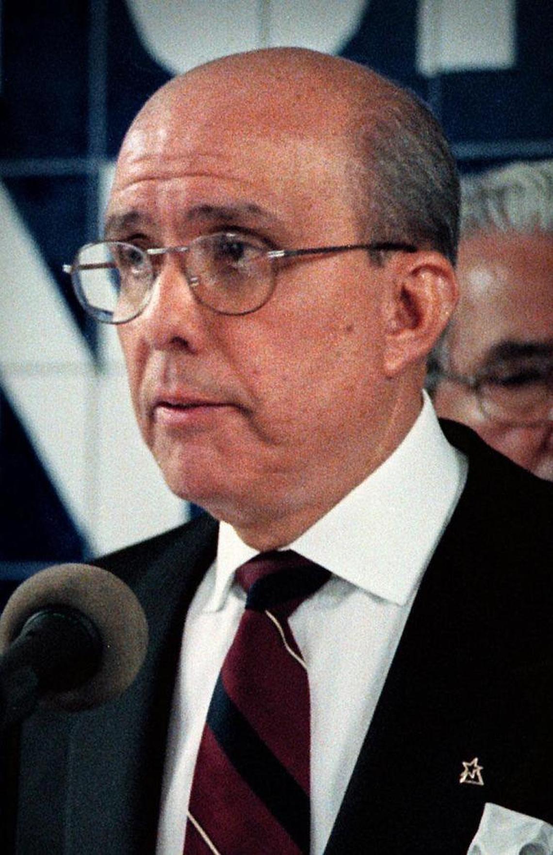 In this Jan. 8, 1998 file photo, Dr. Alberto Hernandez was president of the Cuban American National Foundation. He left in 2001 to found the Cuba Liberty Council, which he led until his death.
