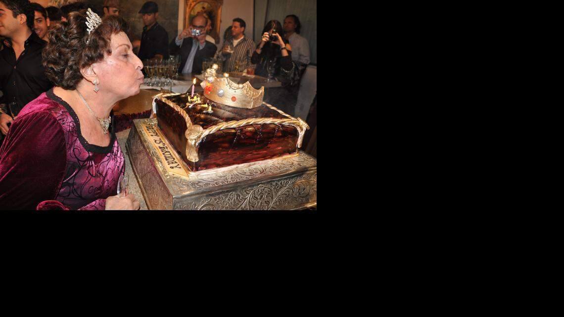 
A HAPPY 75th: Naomi Wilzig blows out the candles at her 75th birthday celebration at her World Erotic Art Museum on Miami Beach, which housed her collection of more than 4,000 pieces.


