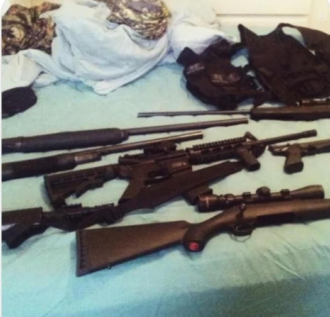 Nikolas Cruz posted this photo on Instagram. The guns include an AR-15 rifle, the type used in the shooting at Marjory Stoneman Douglas High School.