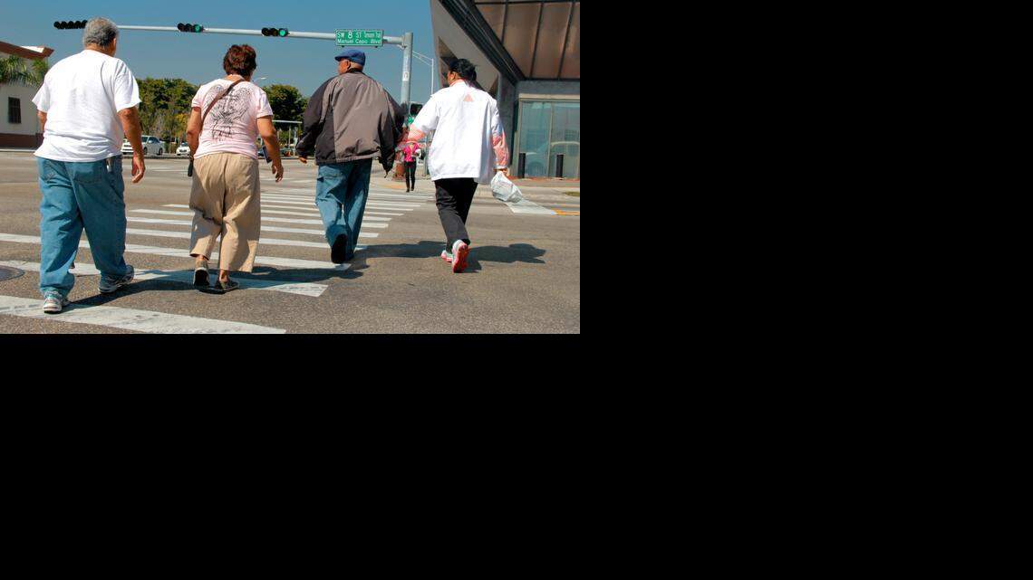 
Elderly couples cross a Little Havana street. Florida consistently ranks as the worst state for pedestrian safety.
