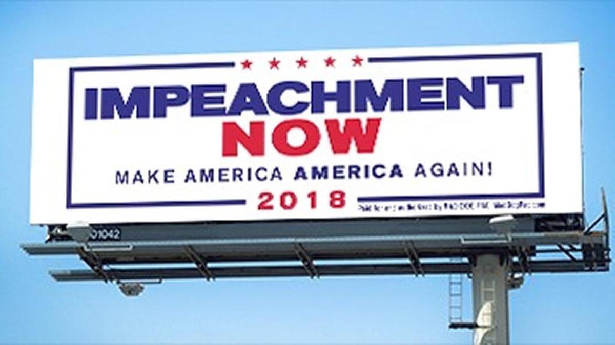 A billboard calling for President Donald Trump’s impeachment will soon tower over Interstate 95 from March 19 to April 15— about two miles from Trump’s Mar-a-Lago in West Palm Beach. The billboard is being funded by Mad Dog PAC.
