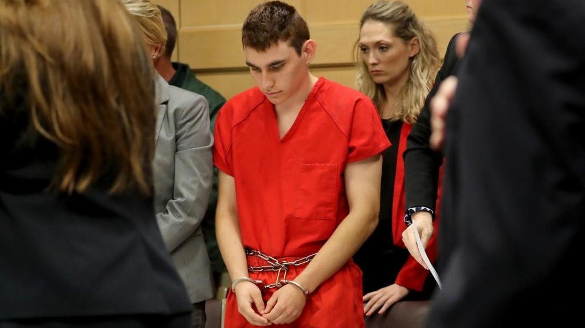 Nikolas Cruz appears in court for a status hearing before Broward Circuit Judge Elizabeth Scherer.