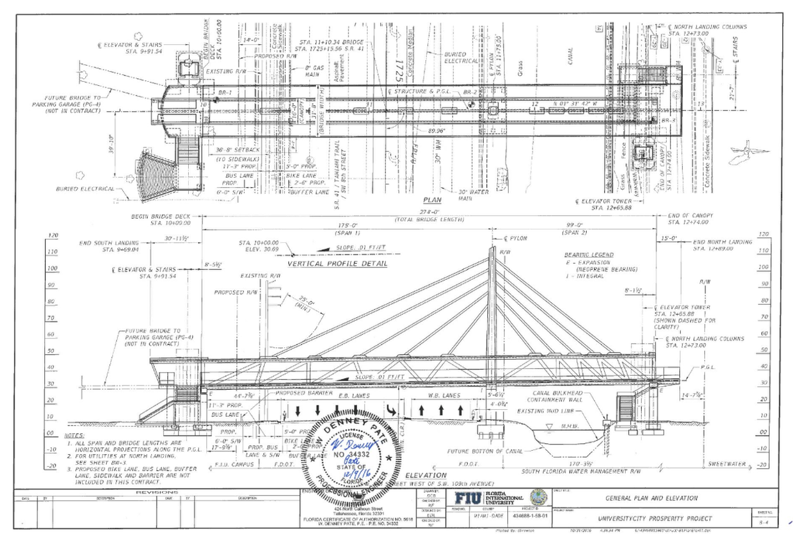 NTSB investigators say this rendering of the bridge’s design is among the items they are reviewing to determine what caused it to collapse suddenly on Thursday, killing six people.
