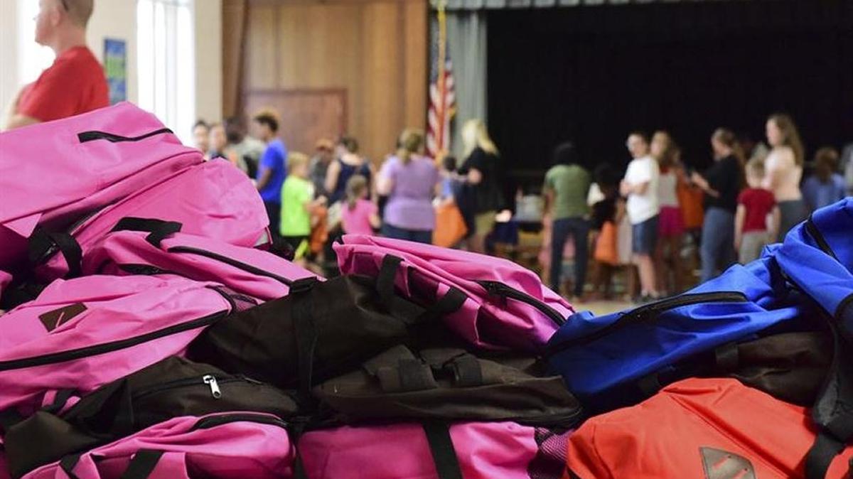 Some schools across the U.S. have banned or restricted the use of backpacks to ward off school shootings.