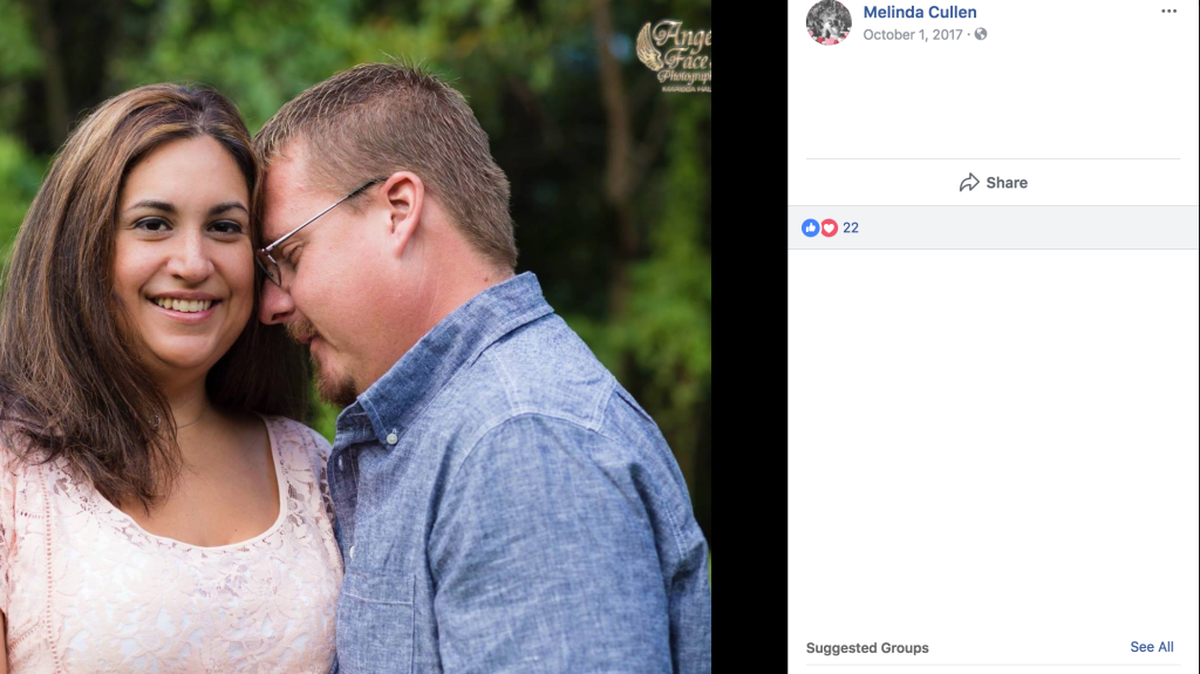 Melinda Cullen died after a detached wheel hub went flying and hit her car, police say.