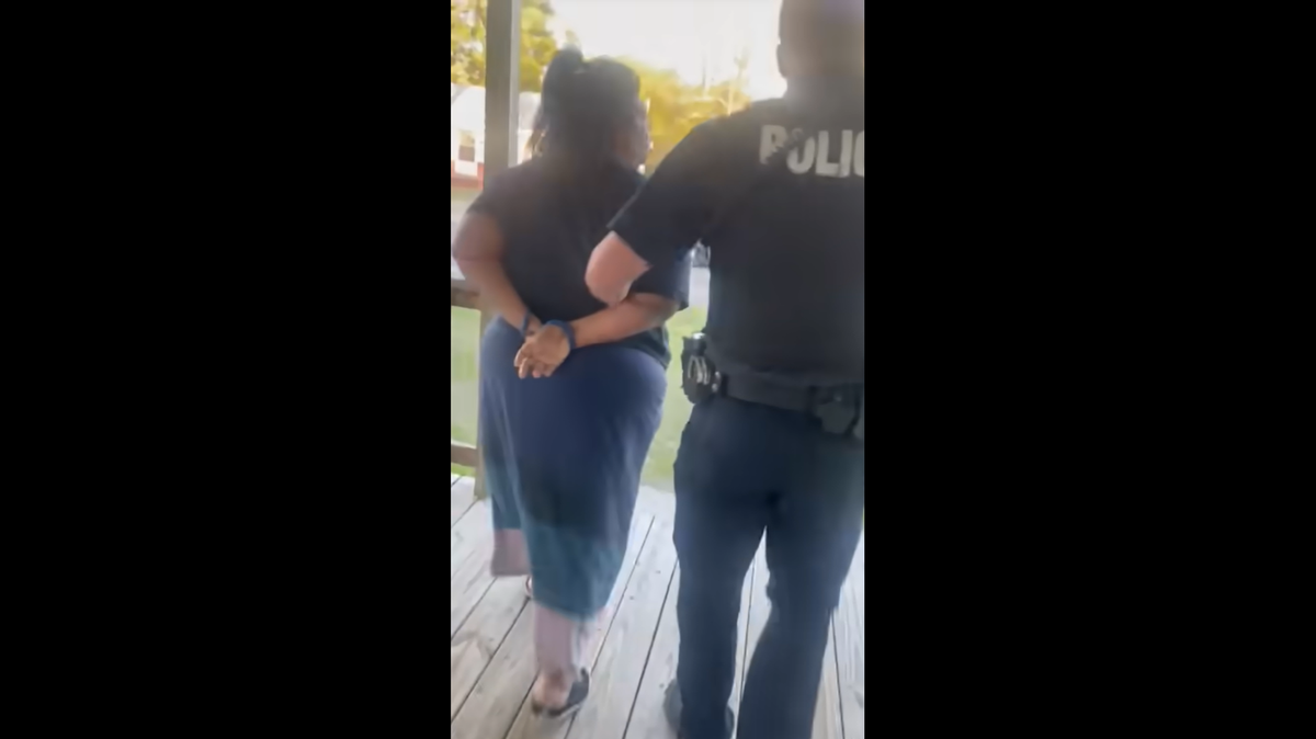 An Alabama mom was arrested on Feb. 23 when she didn’t present identification to an officer at her home, which is not required by law, her attorney says. A video shot by her son shows the arrest.