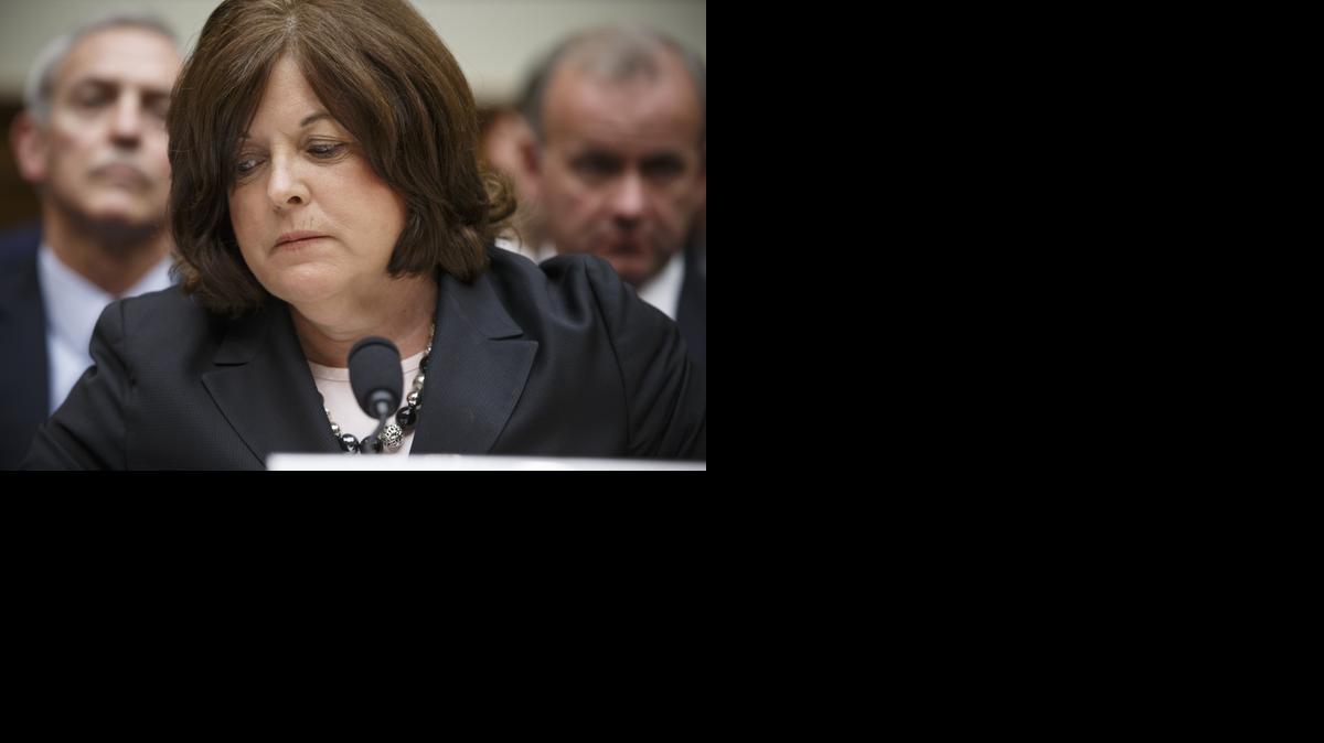 
In this photo taken Tuesday, Sept. 30, 2014, Secret Service Director Julia Pierson appears before the House Oversight Committee as it examines details surrounding a security breach at the White House when a man climbed over a fence, sprinted across the north lawn and dash deep into the executive mansion before finally being subdued, on Capitol Hill in Washington. Pierson, a 30 year veteran of the Secret Service, resigned Wednesday, Oct. 1, 2014, amid intense scrutiny and revelations of several security lapses.
