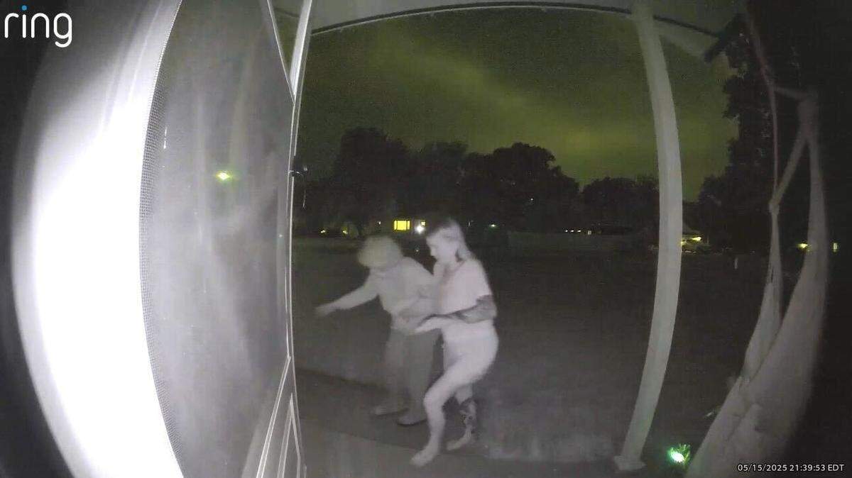 A woman brought her 93-year-old neighbor to safety as tornado sirens went off in Michigan.