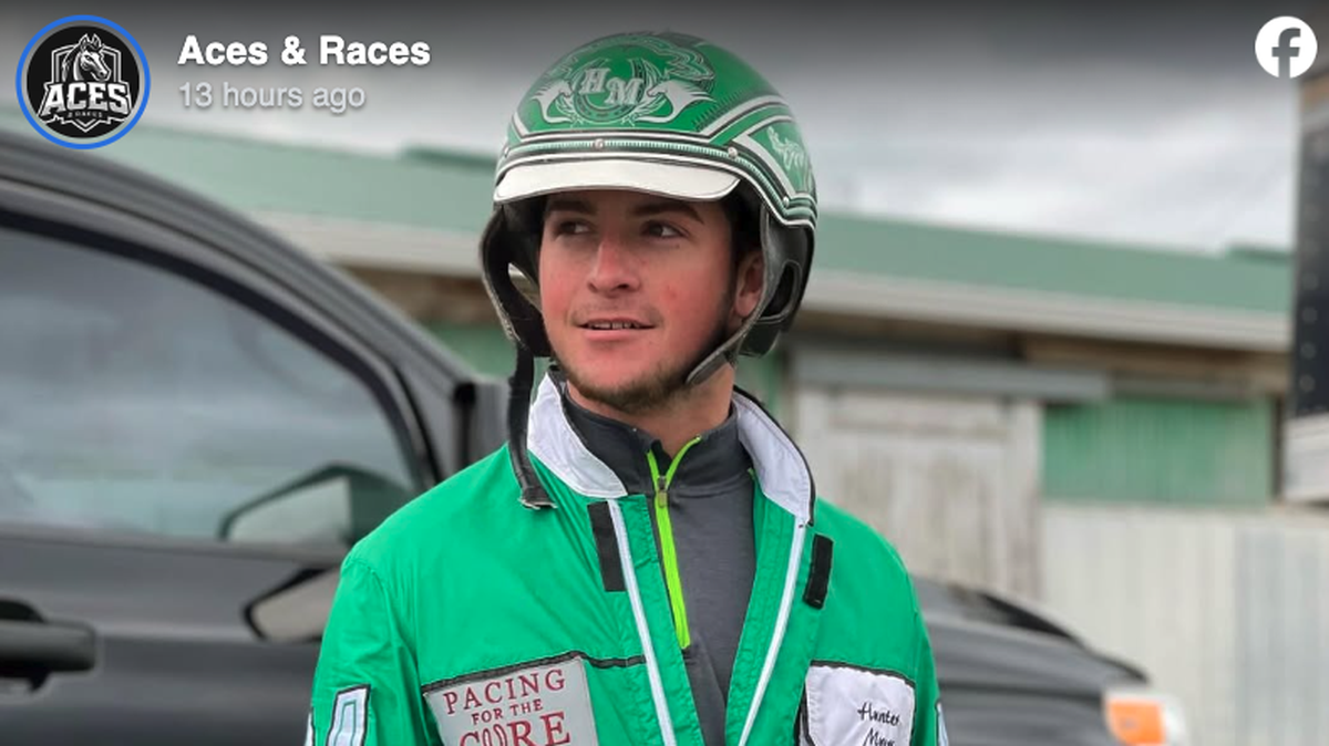 Hunter Myers, a 27-year-old harness driver, died following an accident during a horse race.