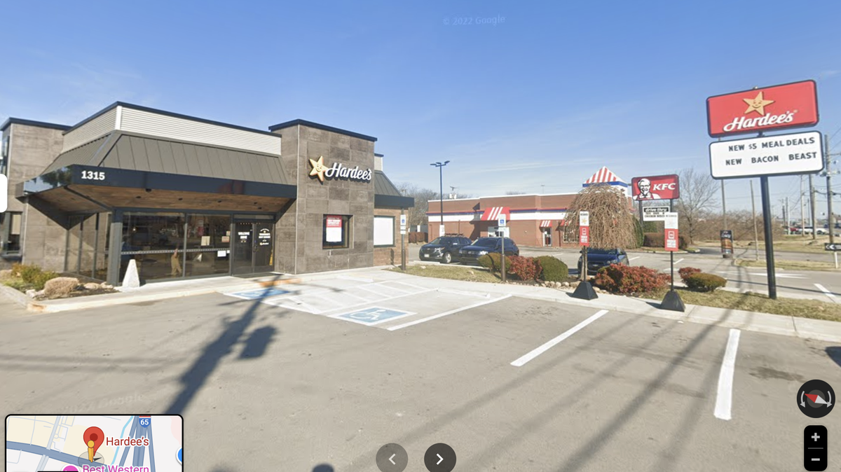 A Hardee’s location in Franklin, Tennessee, is pictured, where the company is headquartered. The chain is bringing back nostalgic menu items.
