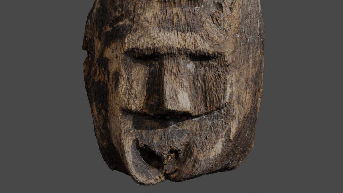 A wooden face sculpture dating back around 1,000 years was recently discovered in a lake in Poland.
