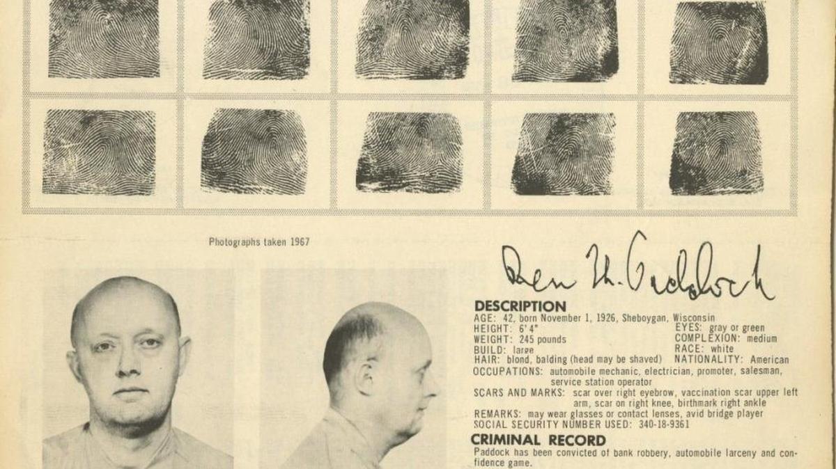 A 1969 FBI Wanted poster featuring Benjamin Paddock, father of Las Vegas shooter Stephen Paddock.