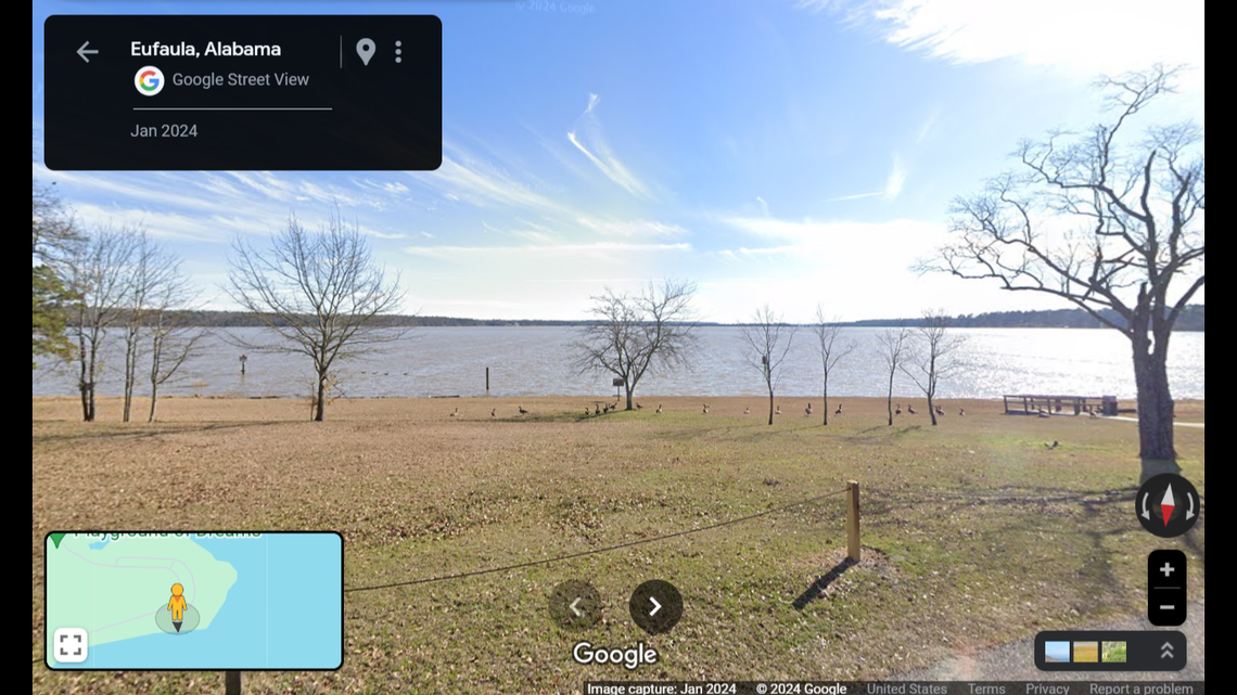 Two bodies were recovered from a vehicle submerged in 12 feet of water in a recreation area in Alabama, police said.