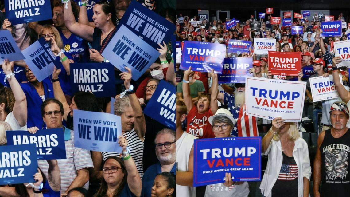 Who attracts larger crowd sizes, Vice President Kamala Harris or former President Donald Trump? According to a new poll, more people believe Trump draws larger crowds.