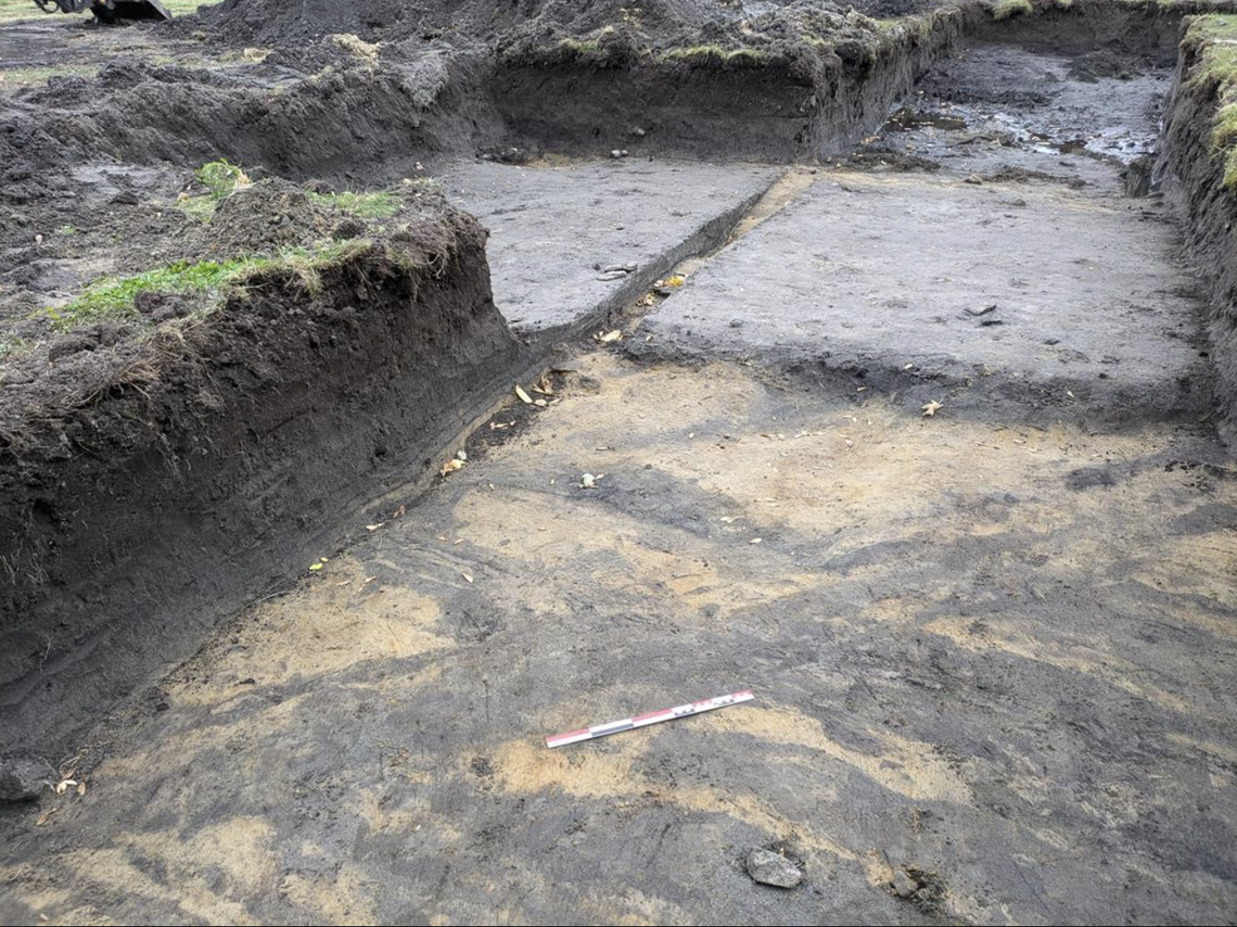 Pictured here are the floor and walls of the house.