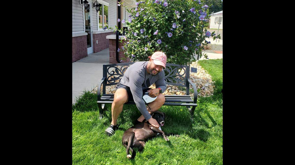 A dad to a 12-year-old son adopted a dog after seeing a TikTok showing her 425th day at a Pennsylvania animal shelter.