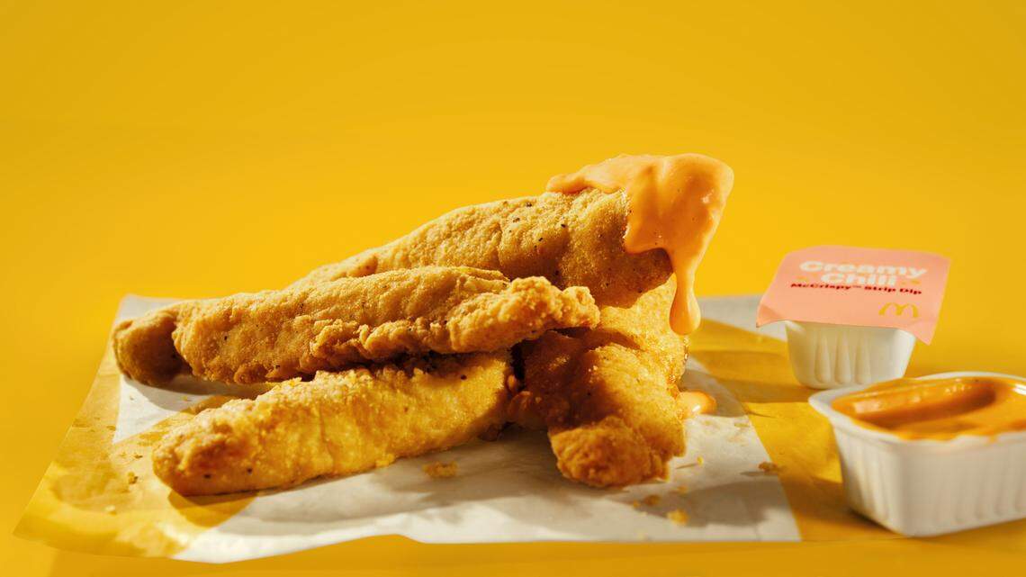 McDonald’s McCrispy Strips can be paired with the new creamy chili dip, or another signature dipping sauce.