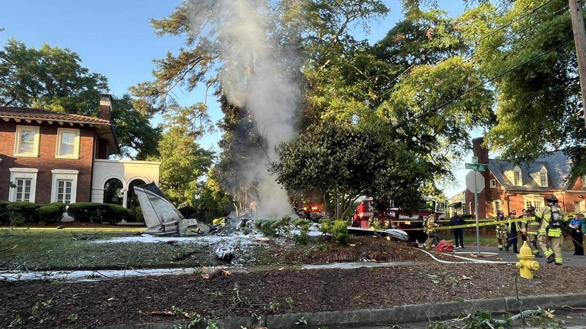 A small plane crashed in a residential neighborhood in Augusta, Georgia, killing the pilot on board, authorities said.