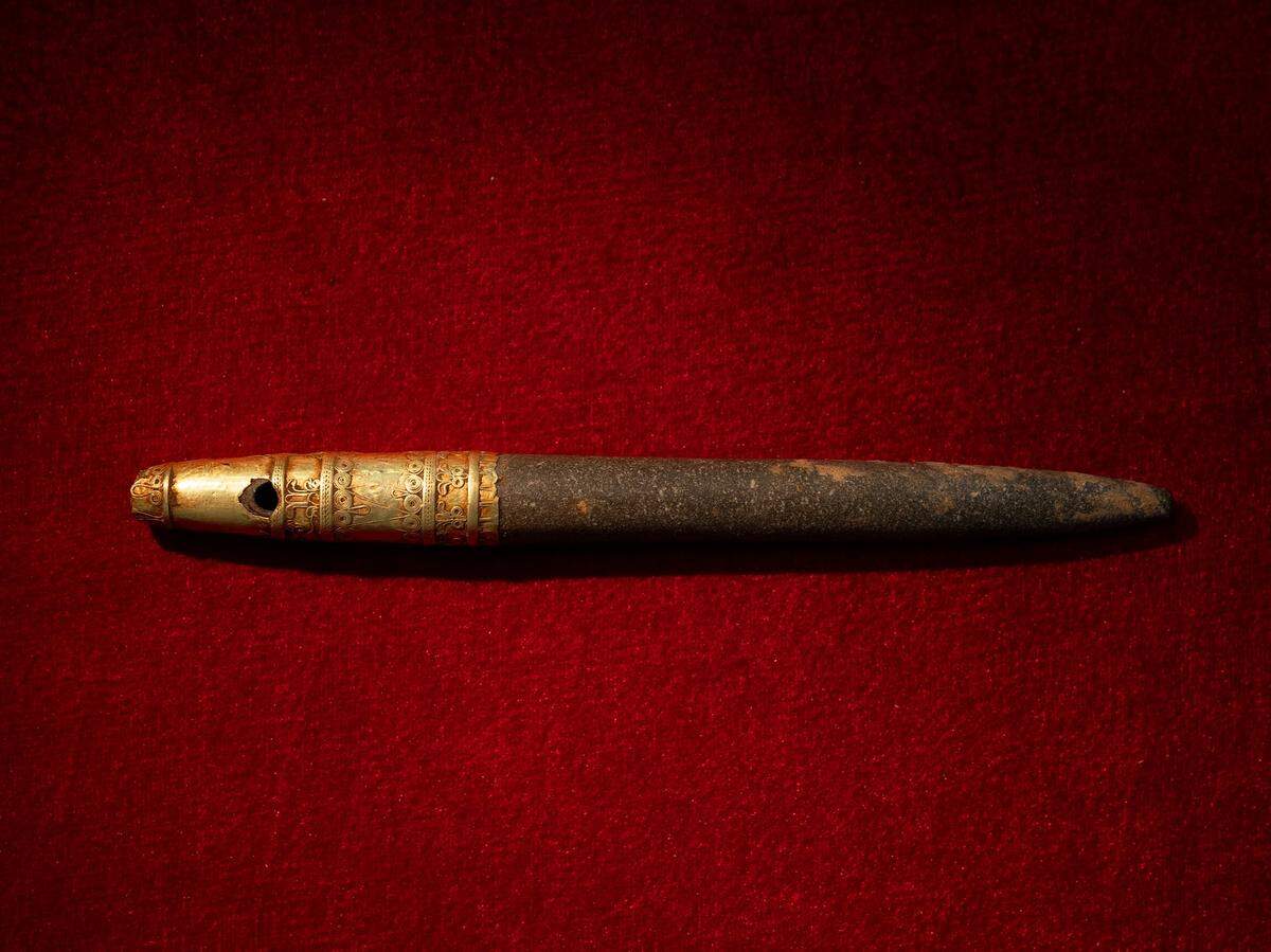 The artifacts date to the 5th century B.C.