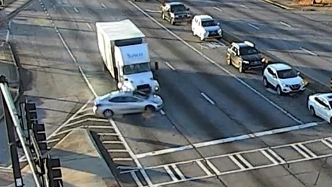 A tractor-trailer driver is accused of causing an accident and leaving the scene, Georgia police said.