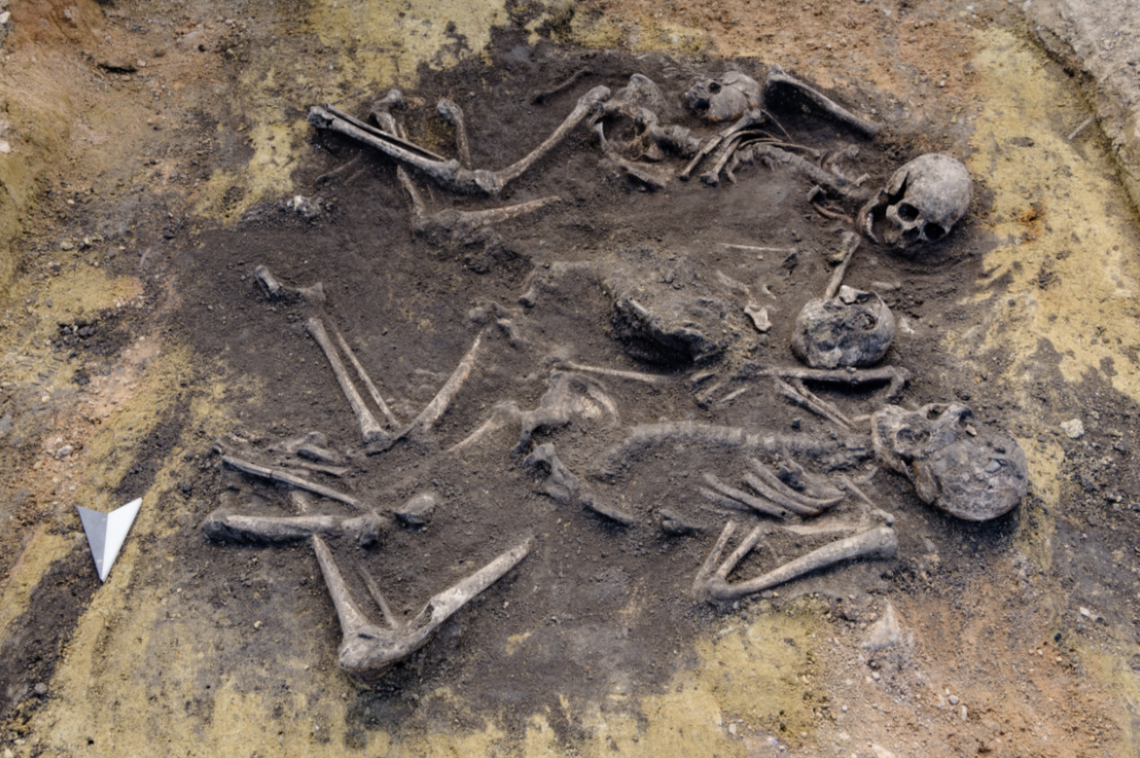 A medieval settlement filled with graves was recently unearthed in central Germany, officials said.