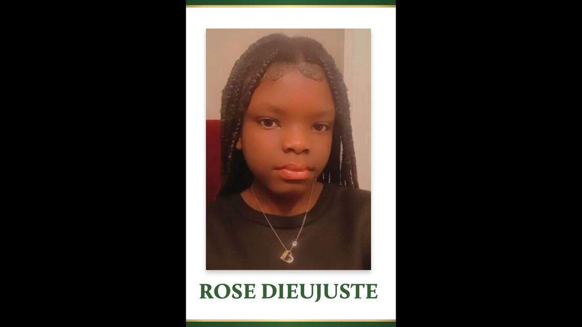 Rose Dieujuste, 13, was killed at her apartment complex July 4 when she was on her way to see her friend, Florida authorities said. A man has now been charged with murder.