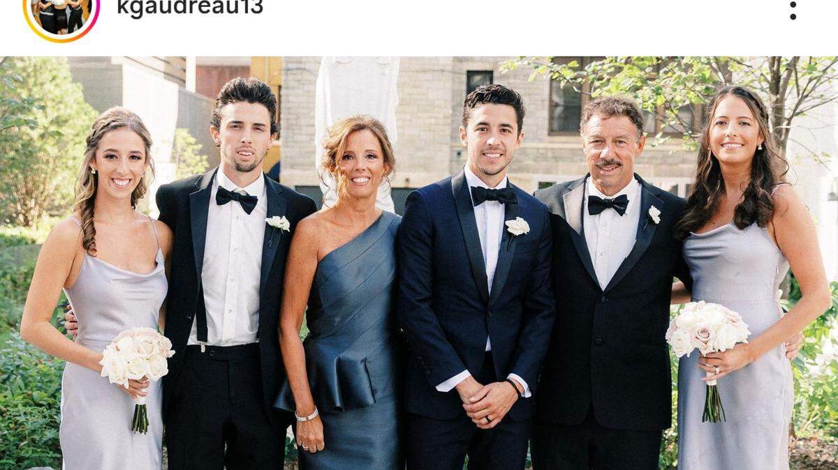 katie gaudreau with family and brothers