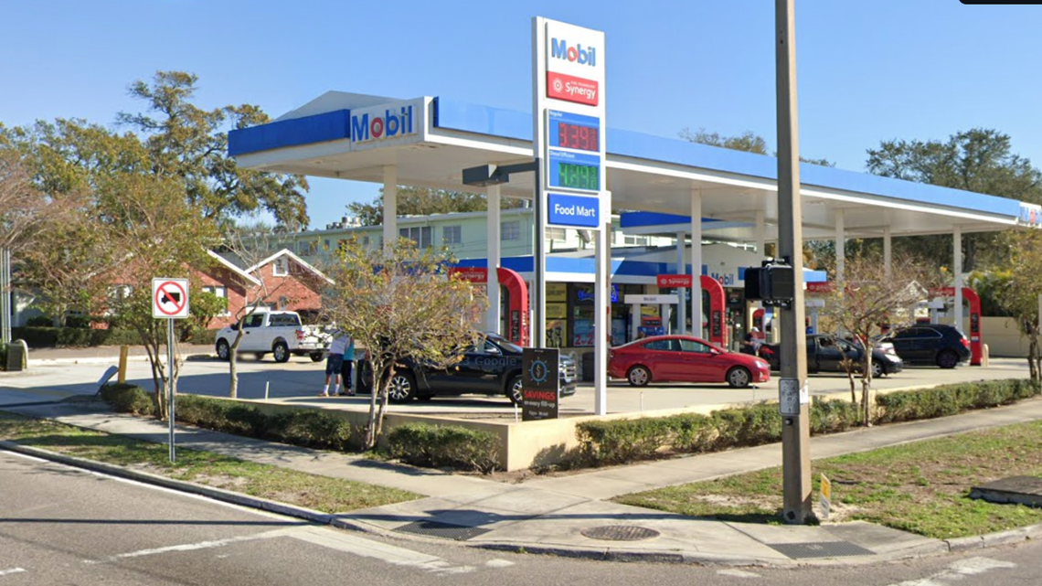 The suspect is accused of robbing this convenience store in St. Petersburg as Hurricane Idalia was impacting Florida, officials say.