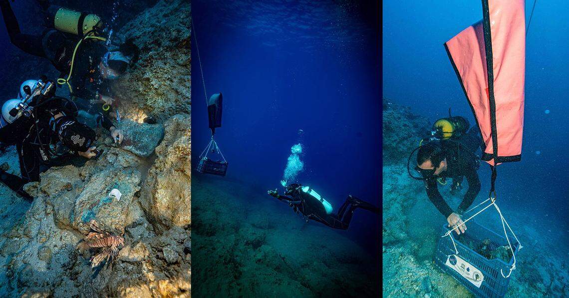 Images taken from recent dives to the wreck