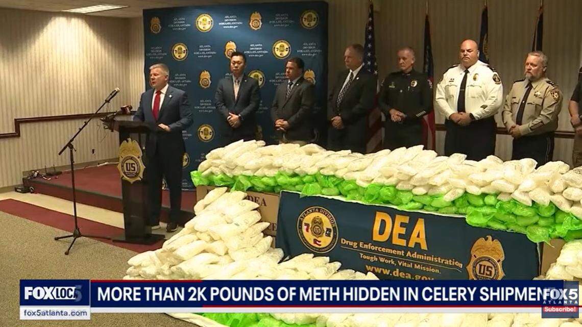 The massive meth shipment was meant to be disbursed across the Southeast, according to the DEA.