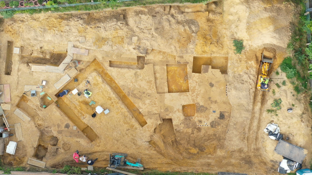 The ruins of two Roman temples and a sacrificial pit were recently unearthed in Germany, officials said.