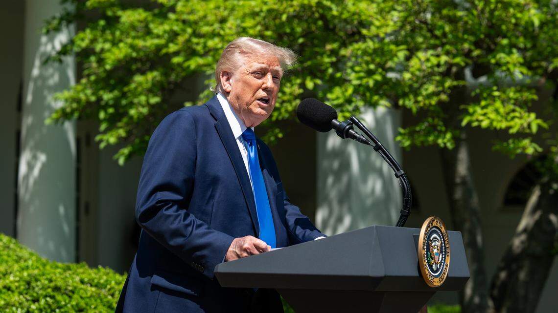 In a new AP-NORC poll, a majority of respondents, 57%, said President Donald Trump has gone too far in using presidential power to reach his goals.