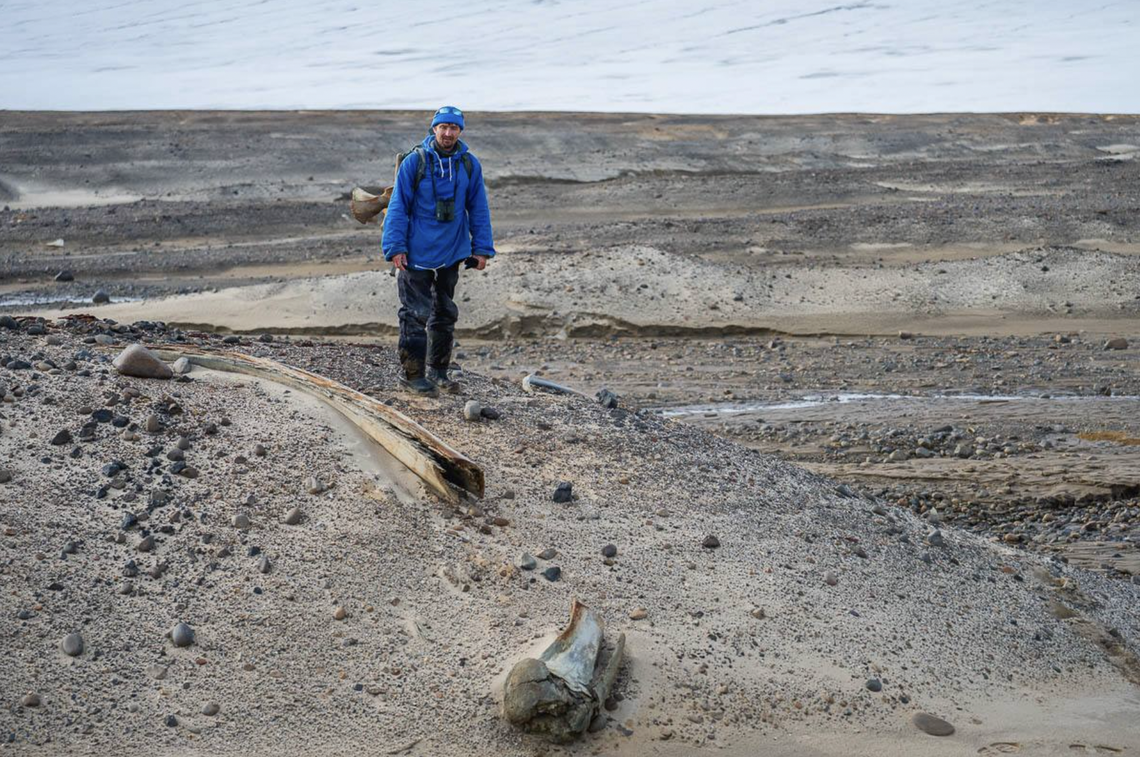 Some of the skeletons near the edge of the glacier were well-preserved.