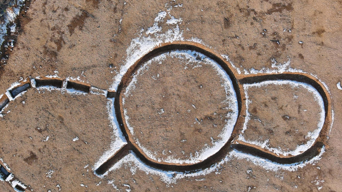 Archaeologists discovered an unusual horseshoe-shaped monument in France alongside various Neolithic artifacts, officials said.