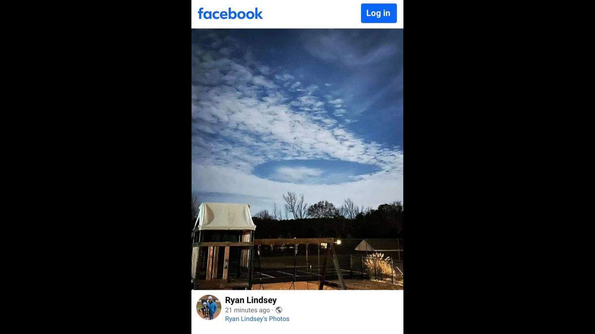 A full moon was able to illuminate fallstreak holes over Alabama, with some people speculating extraterrestrial involvement. Meteorologists debunked the theories.
