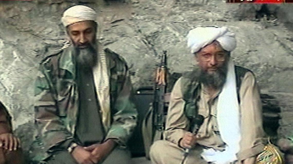 
 POST 
9/11: Osama bin Laden, left, with his top lieutenant Ayman al-Zawahri at an undisclosed location Oct. 7, 2001. 
