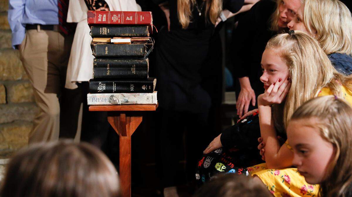 A man is suing New Jersey over a “so help me God” requirement in oath of office. (AP Photo/John Minchillo, Pool)