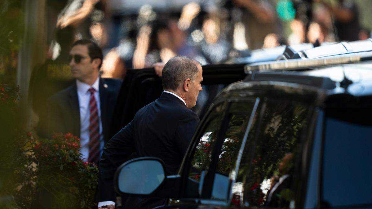 President Joe Biden’s son Hunter Biden departs after a court appearance in Wilmington, Delaware, on Tuesday, Oct. 3. (AP Photo/Matt Rourke)