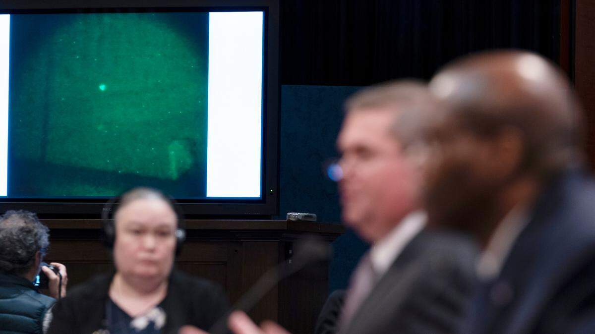 The Pentagon released a new tool for federal employees and contractors to report UFO sightings. (AP Photo/Alex Brandon)