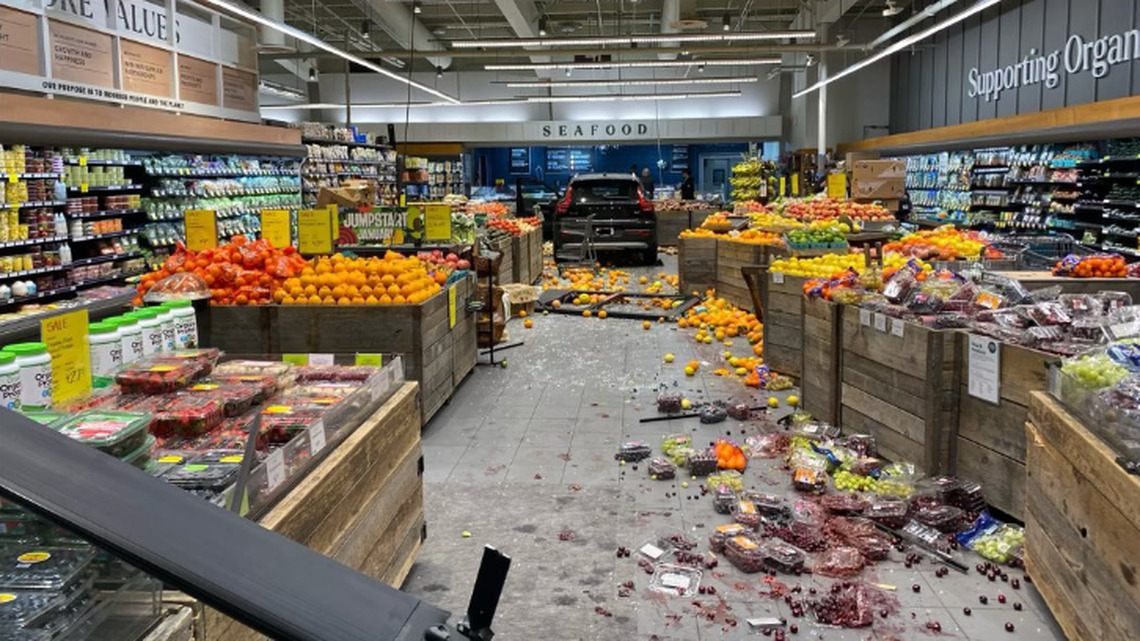 The person who was injured in the crash was sent to the hospital for treatment, Maryland officials said.