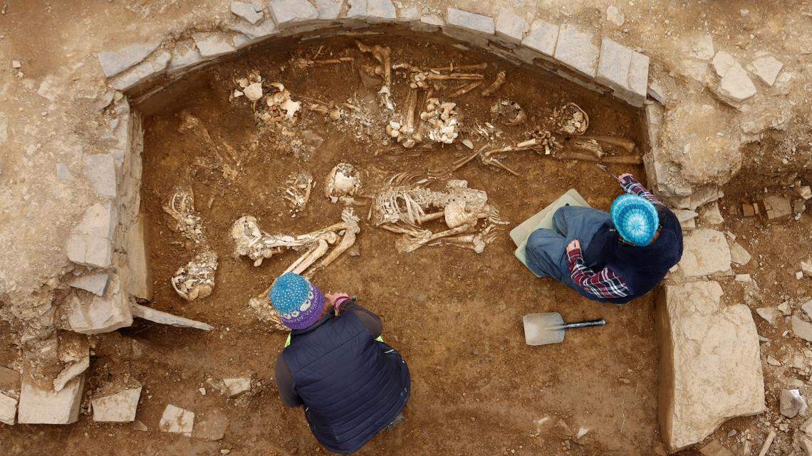 An “incredibly rare” 5,000-year-old tomb was discovered underneath a field in Scotland, museum officials said.