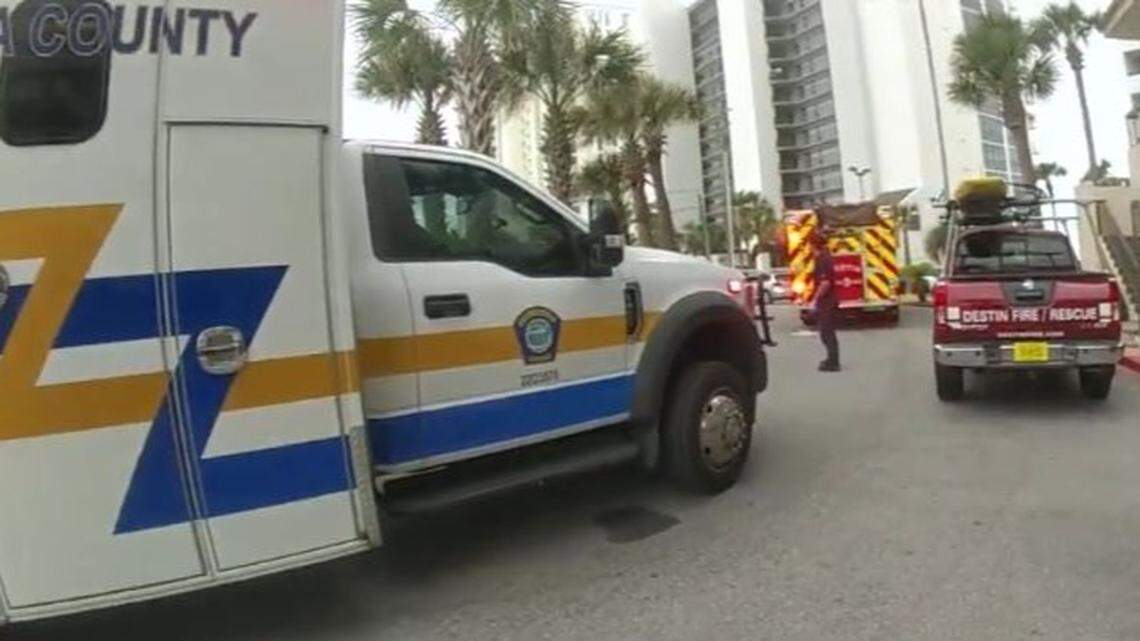 A couple in their 50s drowned during a visit to the beach in the Florida Panhandle, deputies said. Their adult son survived.