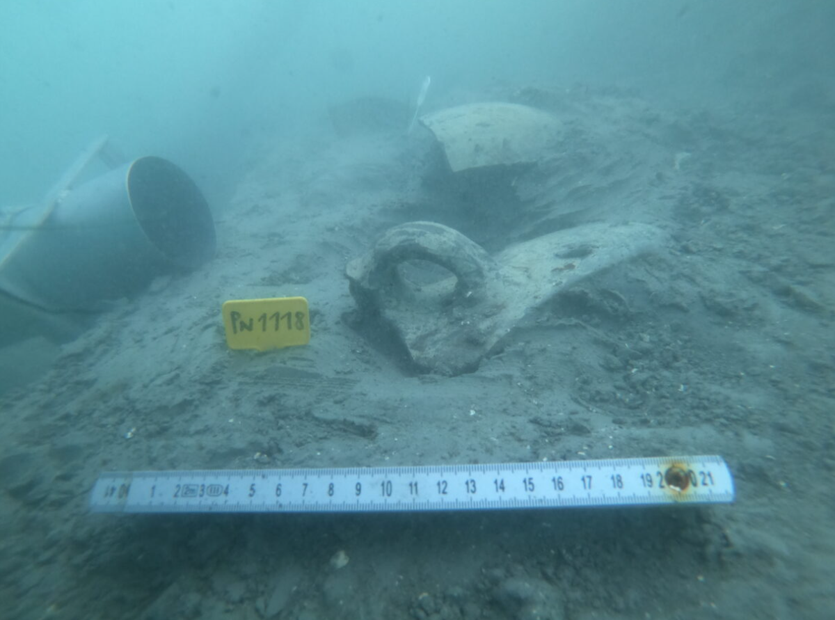 Some of the fragments found by divers