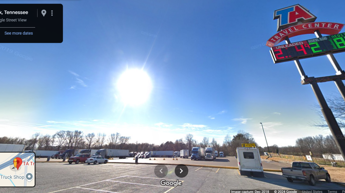 Fifty-six tires were slashed overnight at a TA Travel Center in Tennessee, according to the Madison County Sheriff’s Office.