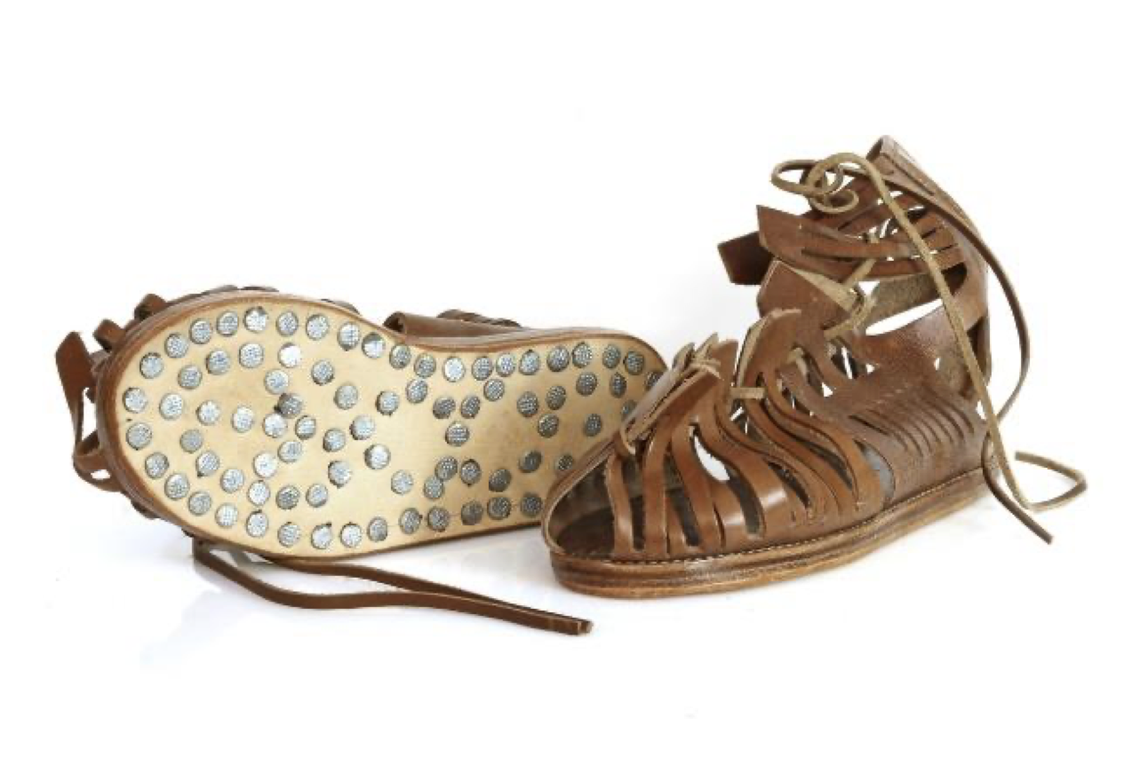 A recreation of ancient Roman sandals