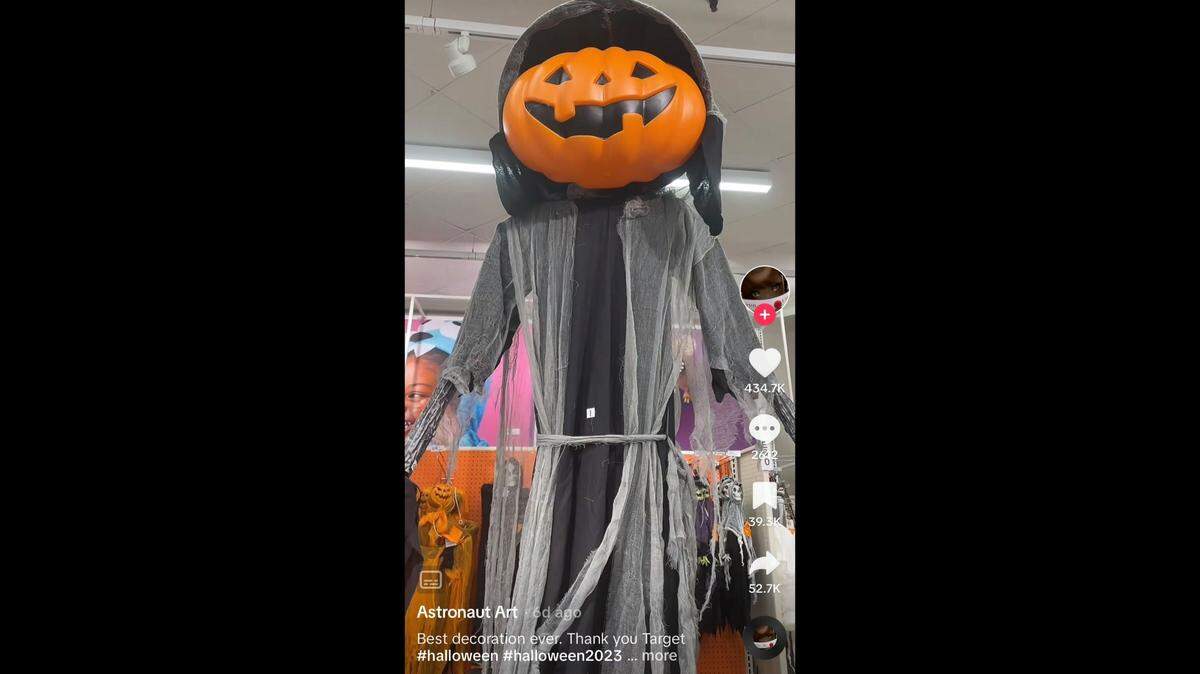 Lewis the jack-o’-lantern is capturing TikTok’s heart.